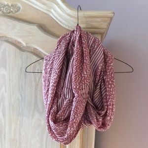 UO red print circle scarf